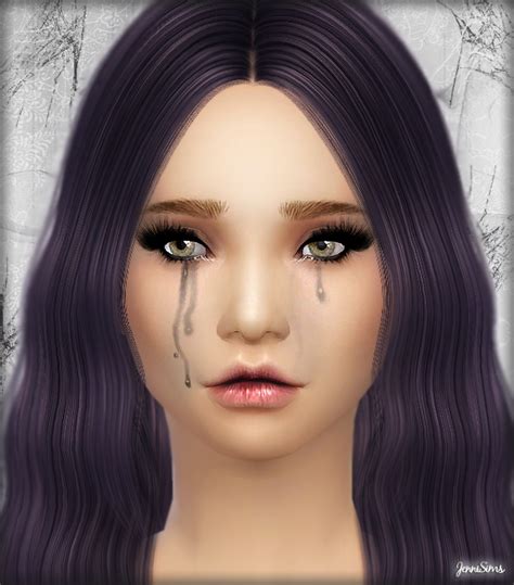 My Sims 4 Blog Tears And Costume Makeup By Jennisims
