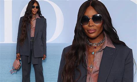 Naomi Campbell Cuts A Stylish Figure In A Chic Suit At The Dior Show During Paris Fashion Week