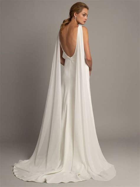 White Simple Wedding Dress Satin Fabric V Neck Sleeveless Ruffles A Li