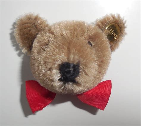 Sold On Reserve Adorable Steiff Vintage Bear Head Brooch Etsy Uk