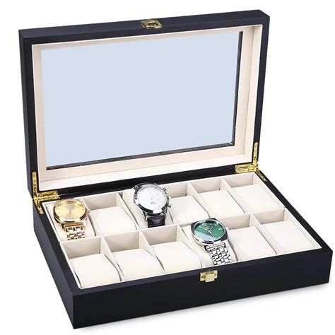 Buy Classic 12 Slots Wood Watch Display Case Watches