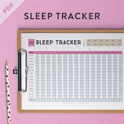 printable sleep tracker clementine creative