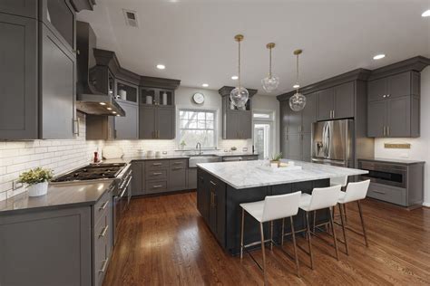 Are you looking for some amazing ideas for your 25+ ways to style grey kitchen cabinets. Photos of a Remodeled Kitchen in Alexandria VA