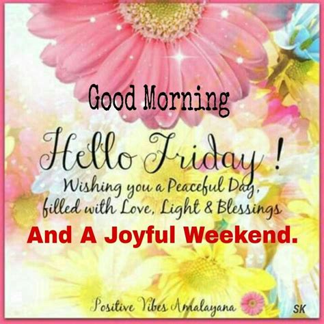 Friday Weekend Blessings Good Morning Happy Friday Good Morning