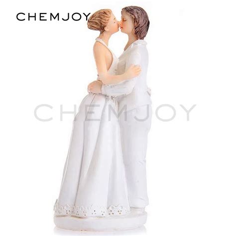 Lesbian Wedding Resin Cake Topper Gay Pride Couple Bride And Groom Mrs