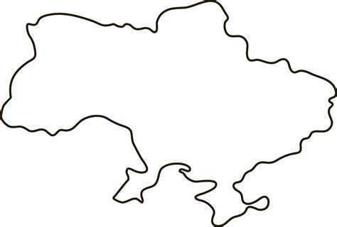 Map Of Ukraine Simple Outline Map Vector Illustration 8726674 Vector