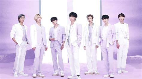 Jungkook Jimin V Jin Suga Rm J Hope Are Wearing Light Purple White Coat Suit Hd Bts Wallpapers
