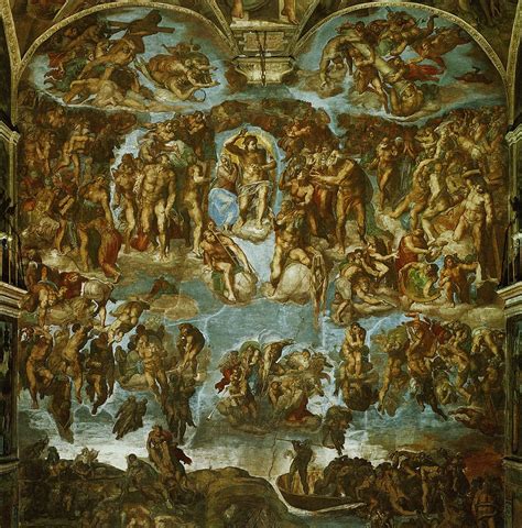 The Last Judgement By Michaelangelo In The Sistine Chapel Michael