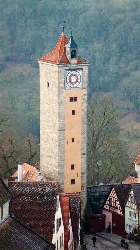 Castle Tower Of Rothenburg Ob Der Tauber Stock Photo Image Of