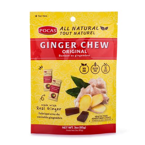 Pocas Ginger Chew Candy Original Flavor Weee
