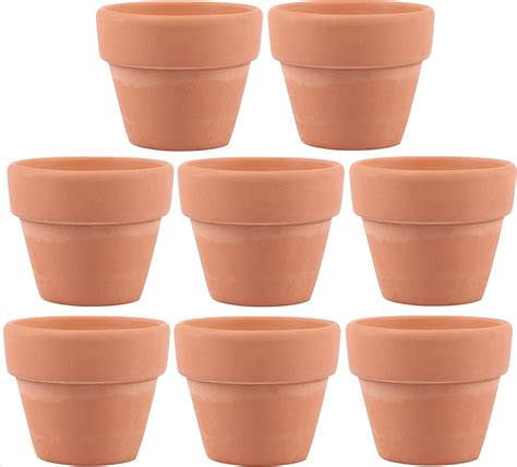 Yoodelife Small Mini Clay Pots 8 Pcs 12 Terracotta Pot