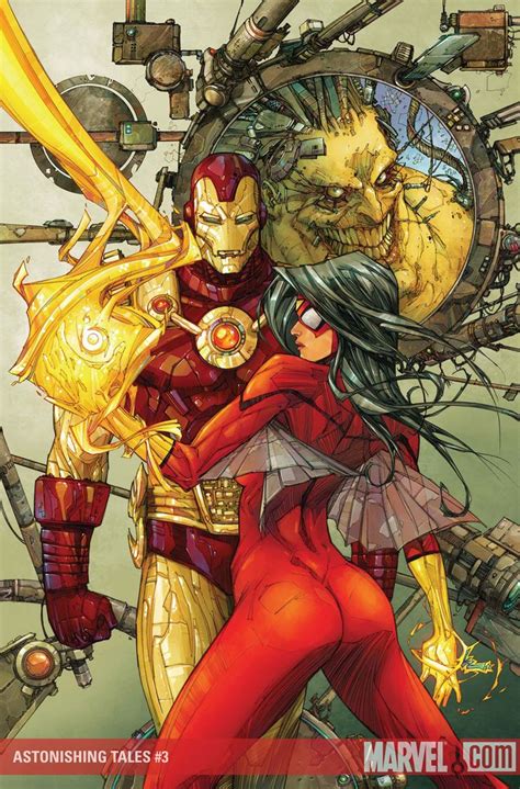 Kenneth Rocafort Spider Woman Iron Man Marvel Comics Art
