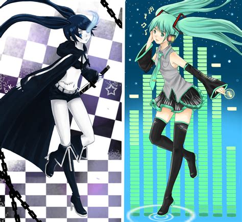 Black Rock Shooter And Miku Hatsune By Kimsha235 On Deviantart