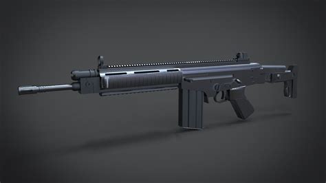 3d Model Fn Fal Carbine Cgtrader