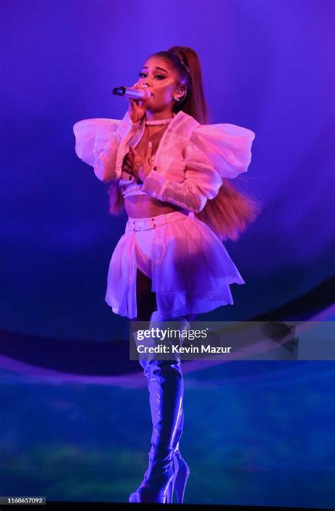 Ariana Grande Performs On Stage During Her Sweetener World Tour At