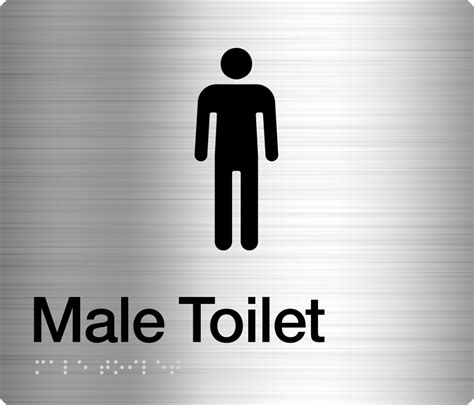 Male Toilet Sign Stainless Steel Timthesignman