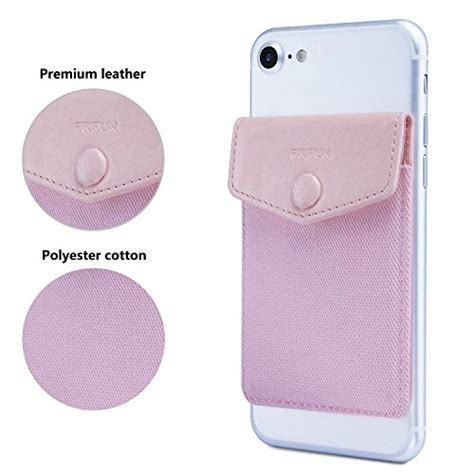 Frifun Card Holder For Back Of Phone With Snap Ultra Slim Self Adhesive