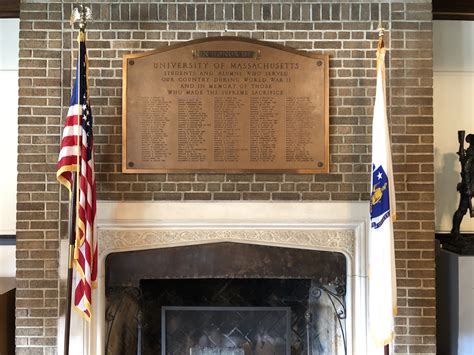 World War Ii Tribute Plaque Physical Plant Umass Amherst