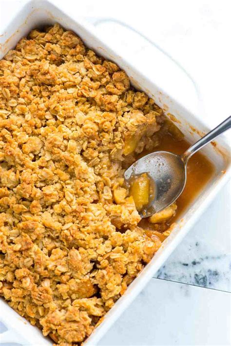 Now, layer the crisp topping on top of the diced apples in a single layer. Instant Oatmeal Recipes Apple Crisp | Dandk Organizer