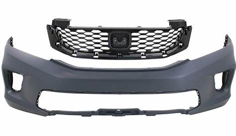 Bumper Cover Kit For 2013-2015 Honda Accord Front 2pc Primed With
