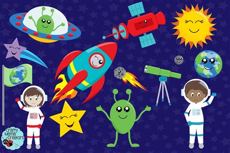 See more ideas about happy birthday, birthday, birthday clipart. Outer Space Clipart, Alien Rocketship Clip Art Kawaii ...