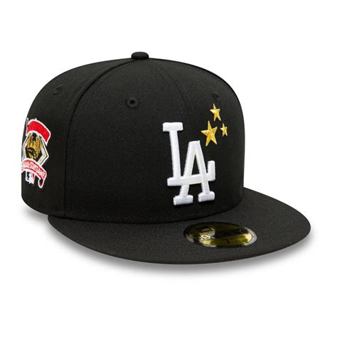 Official New Era La Dodgers Mlb Stars Black 59fifty Fitted Cap B4708