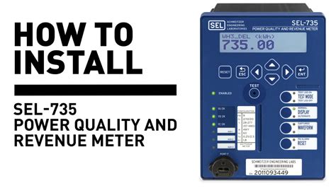How To Install Sel 735 Power Quality And Revenue Meter Youtube