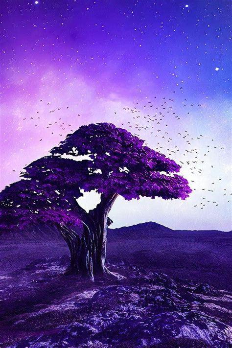 Purple Tree Wallpaper Tree Wallpaper Iphone Purple Trees Fantasy Tree