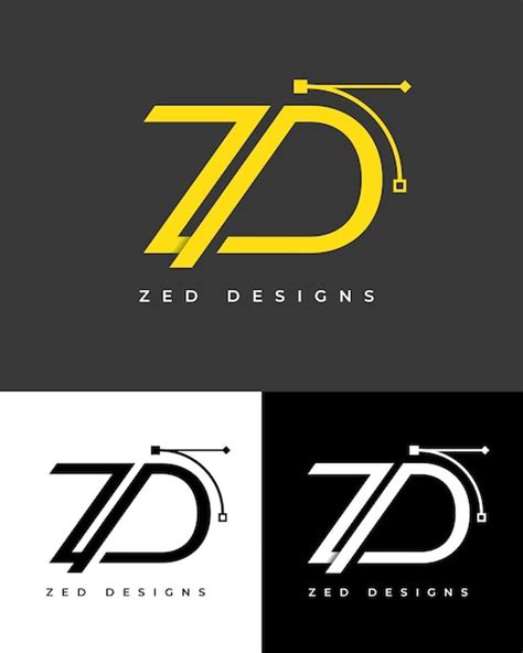 Premium Vector Zd Zed Designer Flat Graphic Designer Logo Template