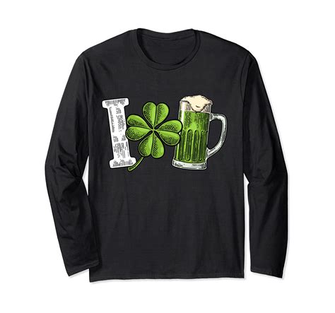 I Love Beer T Shirt St Patricks Day Irish Men Women Shamrock