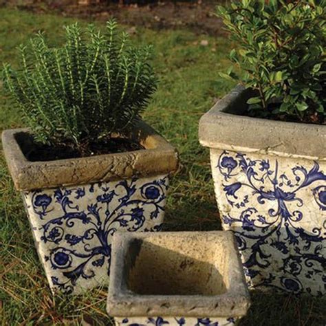 Buy Aged Ceramic Flower Pot Set Of 3