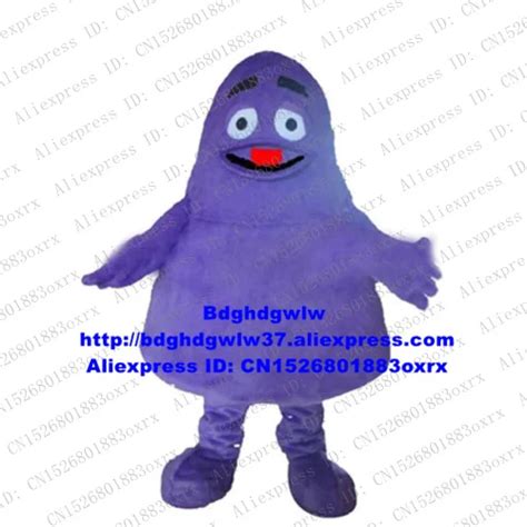 Grimace Purple Monster Mascot Costume Adult Cartoon Character Outfit