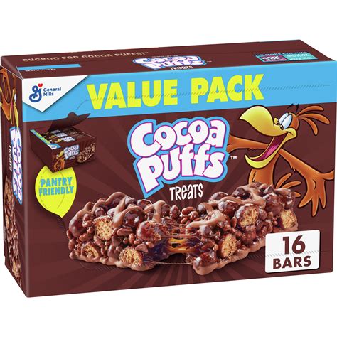 Cocoa Puffs Breakfast Cereal Treat Bars Snack Bars Value Pack 16 Ct