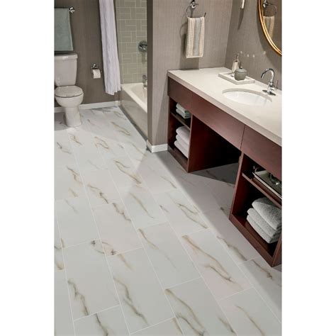 Aria Bianco 12x24 Polished Porcelain Tile Floor Tiles Usa