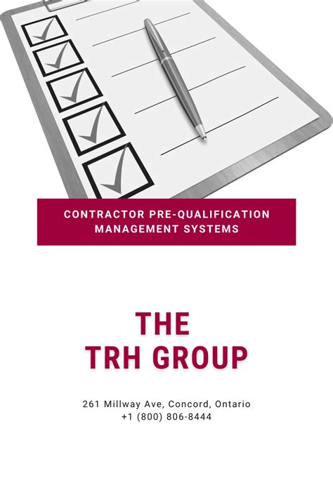 Contractor Pre Qualification Management Systems Contractors System Qualifications