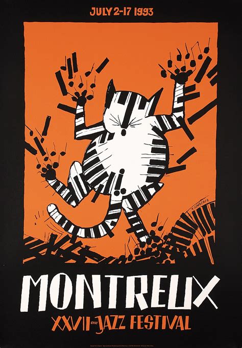 Original 1990s Montreux Jazz Festival Poster Tomi Unger