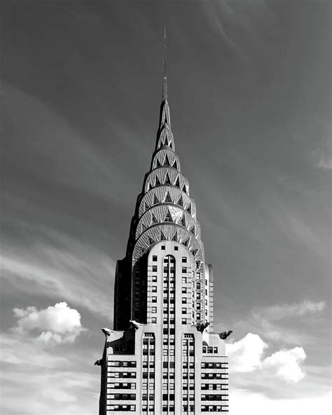 New York City Chrysler Building Black And White Photograph By
