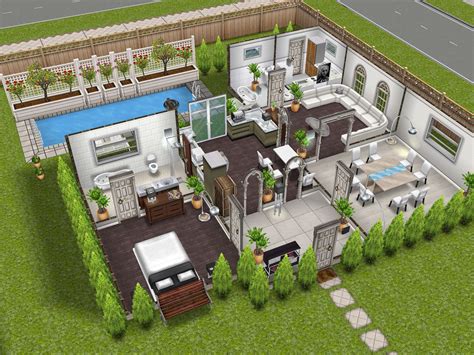 1 Story Sims Freeplay House Designs