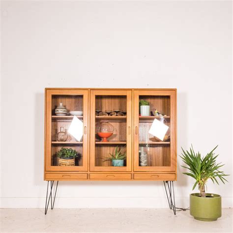 92 t kitchen cabinet traditional solid teak wood with glass door panes. Danish Teak Lighted Curio Cabinet | Curio cabinet ...