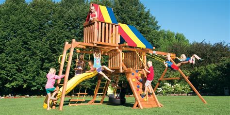 Rainbow Swing Sets In Michigan Backyard Fun Zone