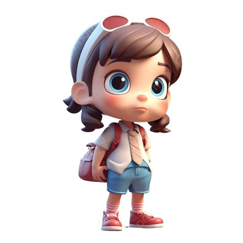 Free Cute Girl Cartoon Character 20009418 Png With Tr