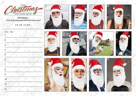 Christmas Quiz 02 With A Choice Of Secret Santas Picture Rounds