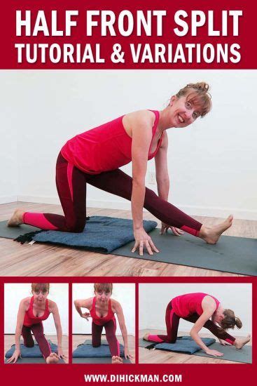 How To Do Half Front Split Pose Alignment And Variations Di Hickman Yoga Tutorial Excercise