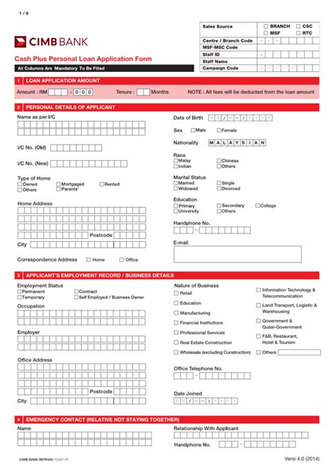 This can be seen through the institution expanding its reach to 18 countries and has 40,000 employees. Cimb Cash Plus Personal Loan Application Form - Loan Walls