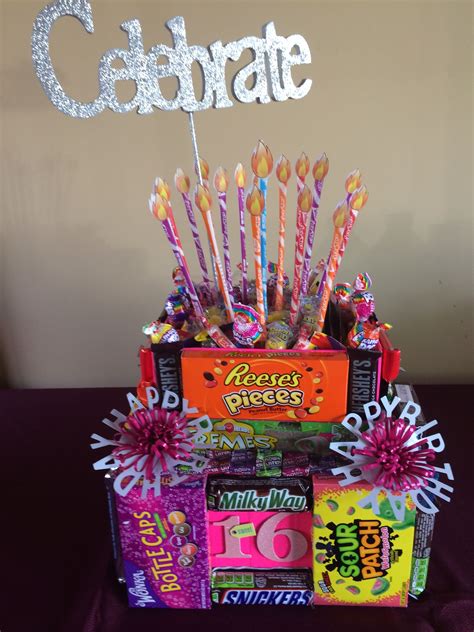 Candy Bar Cake For Allies Sweet 16 Birthday 16th Birthday Ts