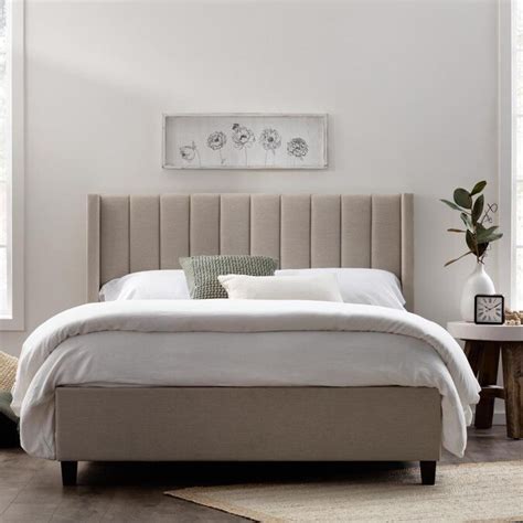 Brookside Adele Oat King Upholstered Bed In The Beds Department At