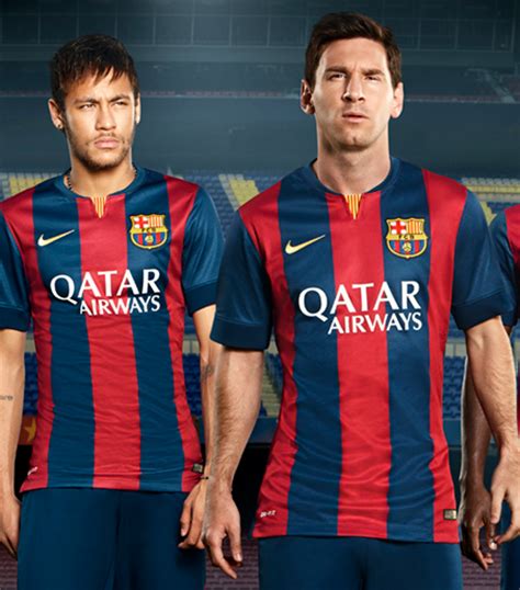 Fc Barcelona Unveils New 14 15 Home Kit Soccer365