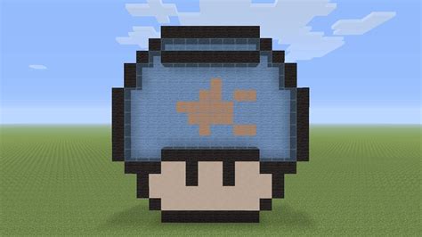 Minecraft Pixel Art Fish Tank Mushroom Pixel Art Minecraft Pixel