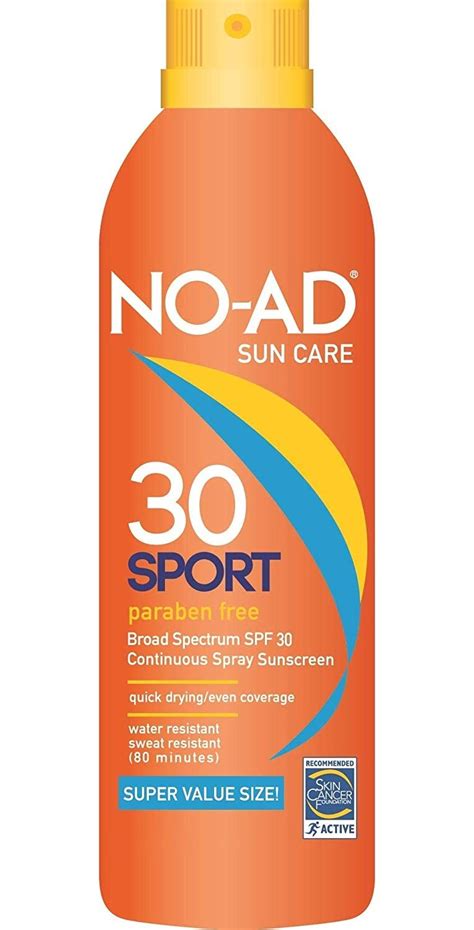No Ad Sport Continuous Spray Sunscreen Spf 30 10 Oz Pack Of 2