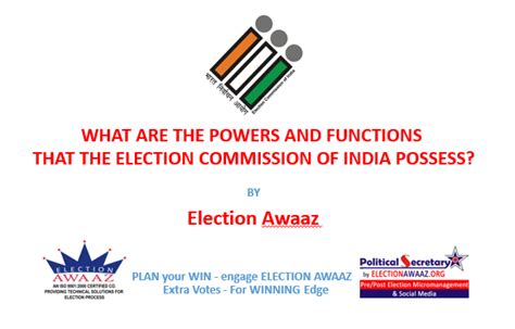 Powers And Functions Of Election Commission Of India